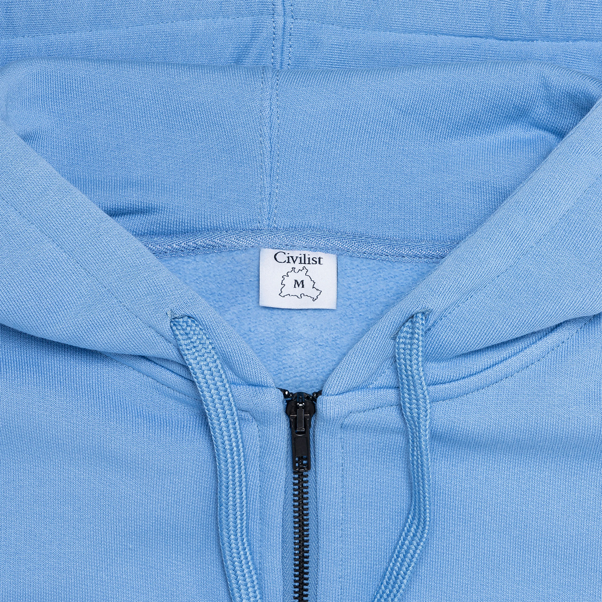 Civilist Exotique Zip Hooded Sweater Medium Blue Civilist Exotique Zip Hooded Sweater Medium Blue