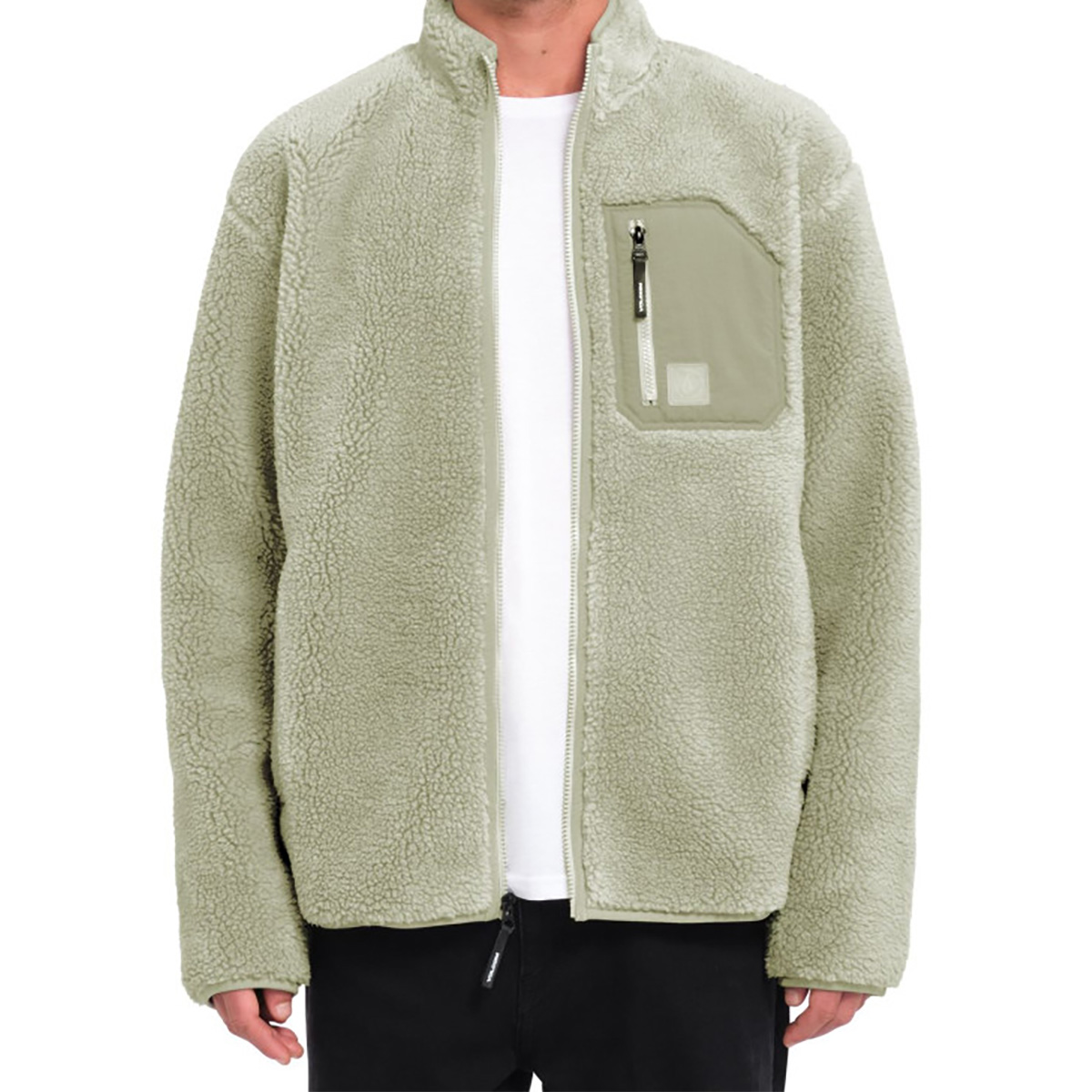 Volcom Muzzer Fuzzar Zip Sweater Green Tea Volcom Muzzer Fuzzar Zip Sweater Green Tea