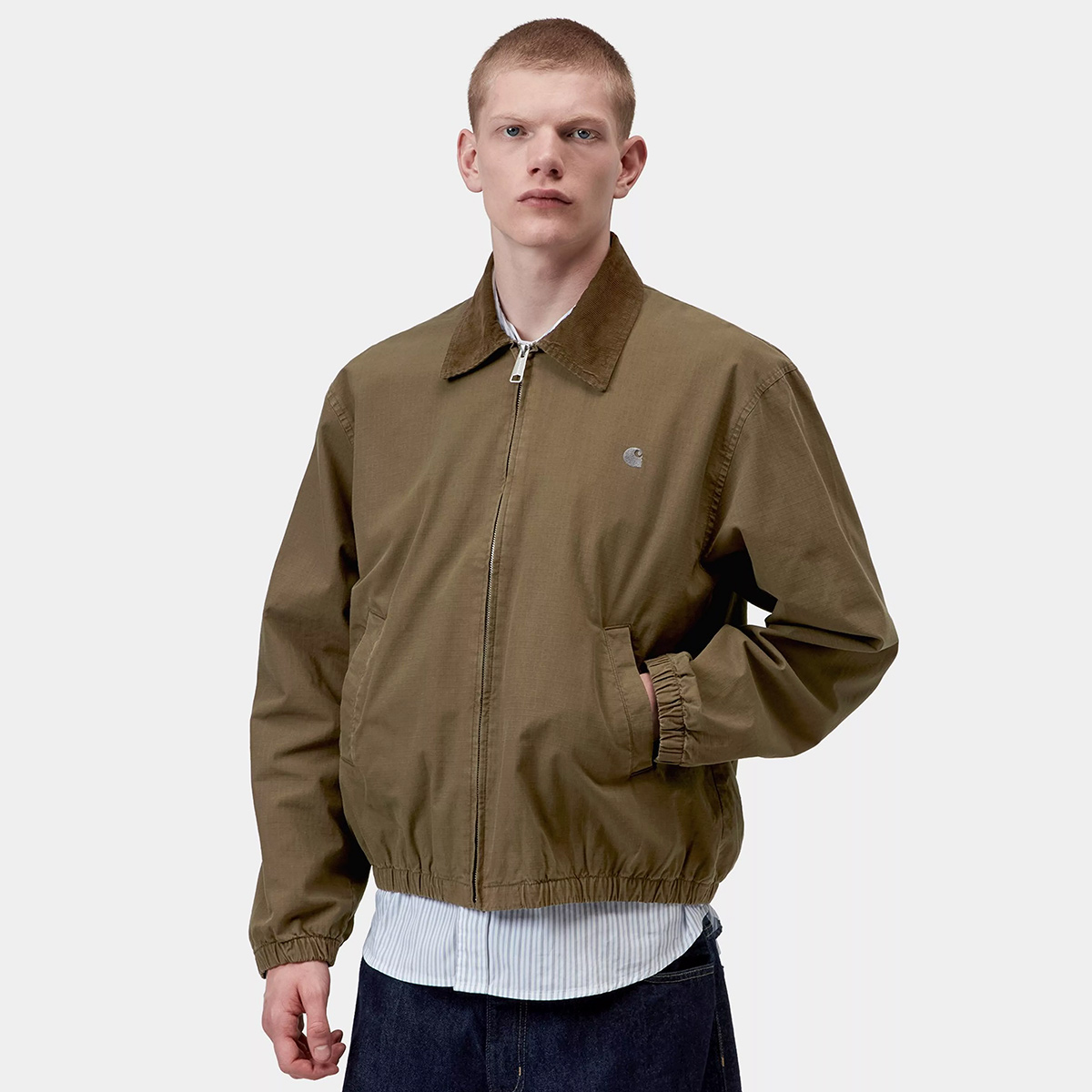 Carhartt WIP Madison Ripstop Jacket Dark Beech/Black Garment Dyed