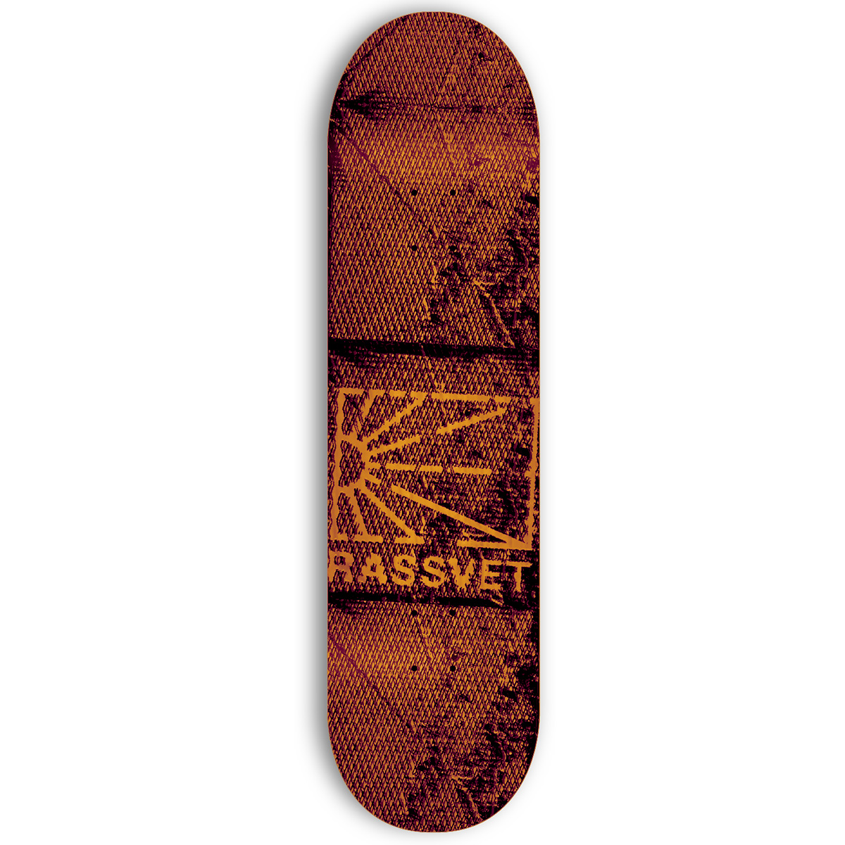 Rassvet Mesh Logo Wood Mold H Skateboard Deck 8.5