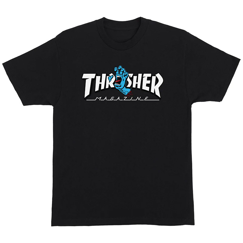 Santa Cruz x Thrasher Screaming Logo T-Shirt Black