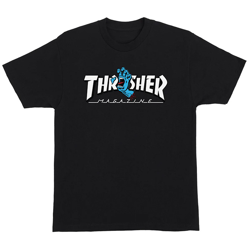 Santa Cruz x Thrasher Screaming Logo T-Shirt Black Santa Cruz x Thrasher Screaming Logo T-Shirt Black