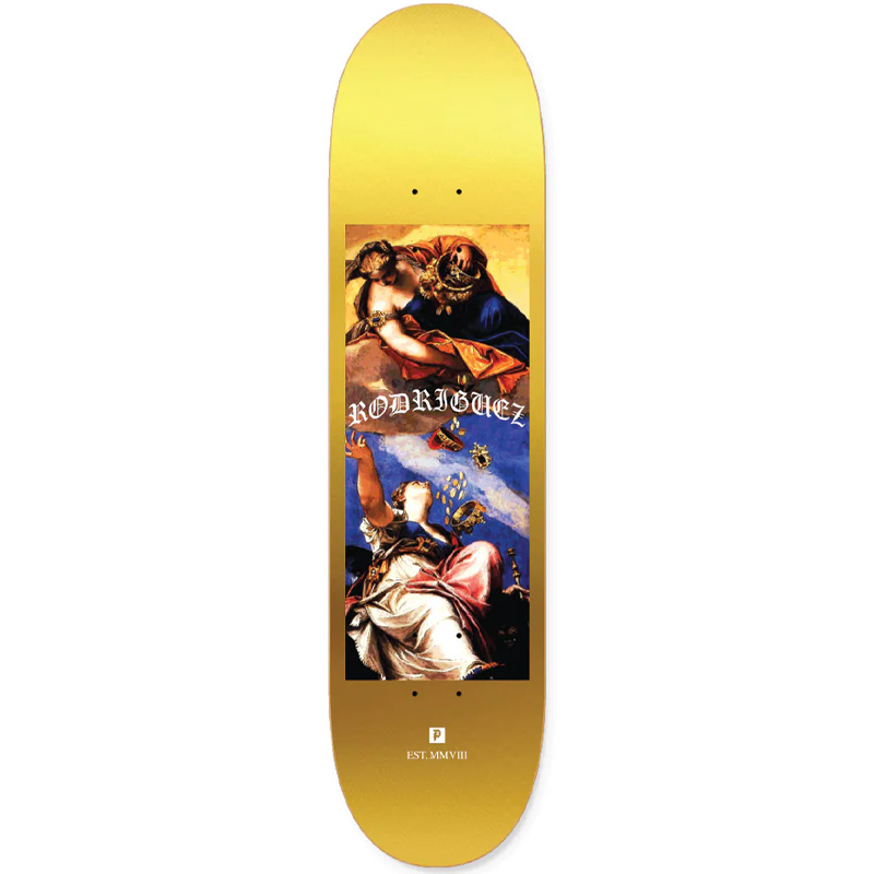 Primitive Rodriguez Exchange Skateboard Deck Gold 8.13