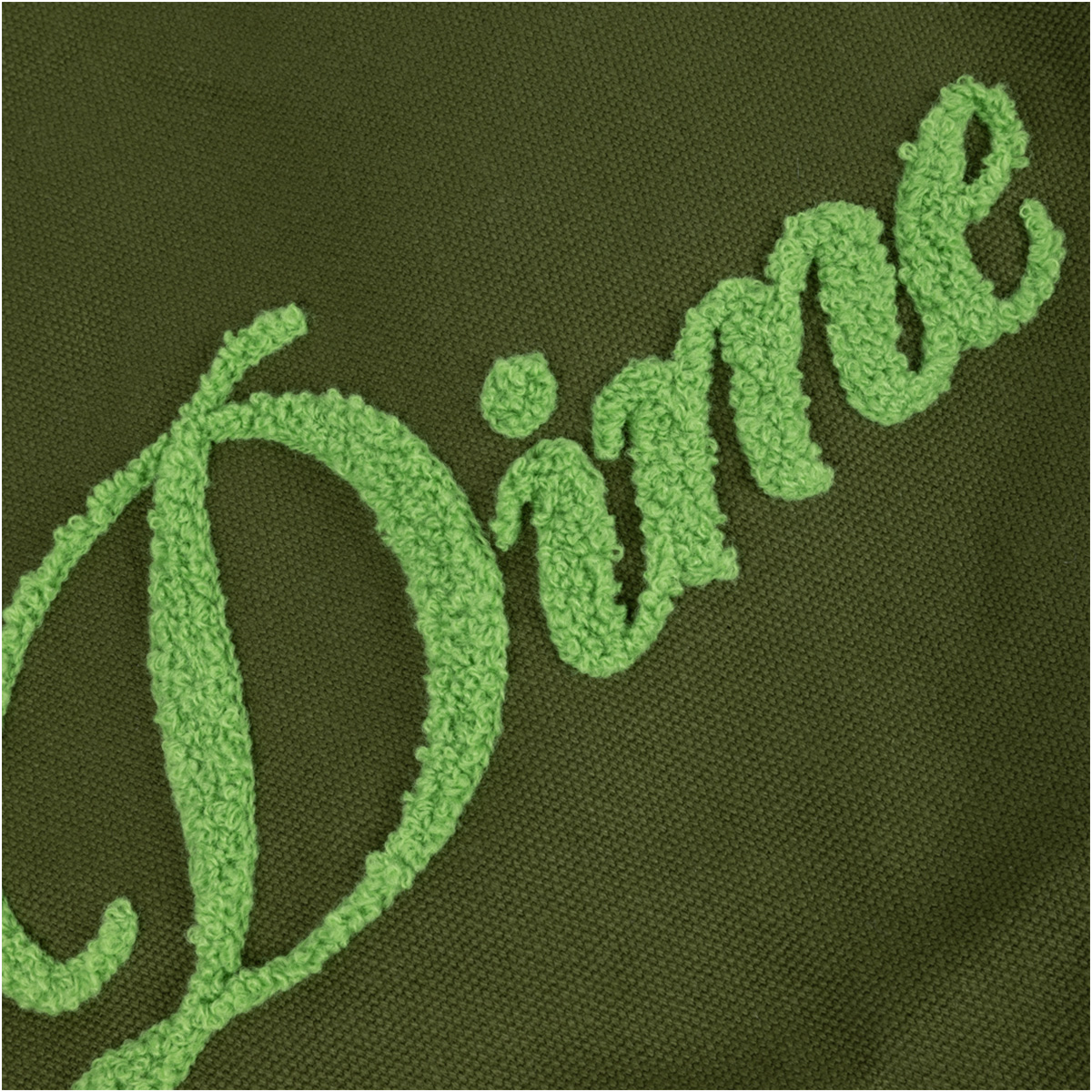 Dime Cursive Chenille Tote Bag Grass