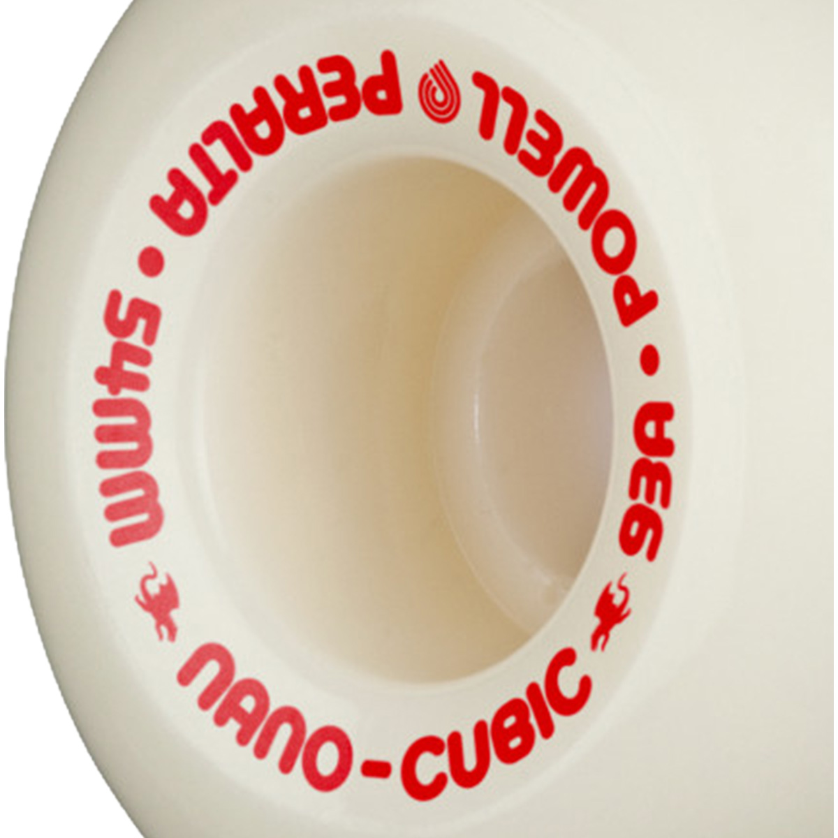 Powell Peralta Dragon Formula Nano Cubic Wheels White/Red 93A 54mm x 36.5mm