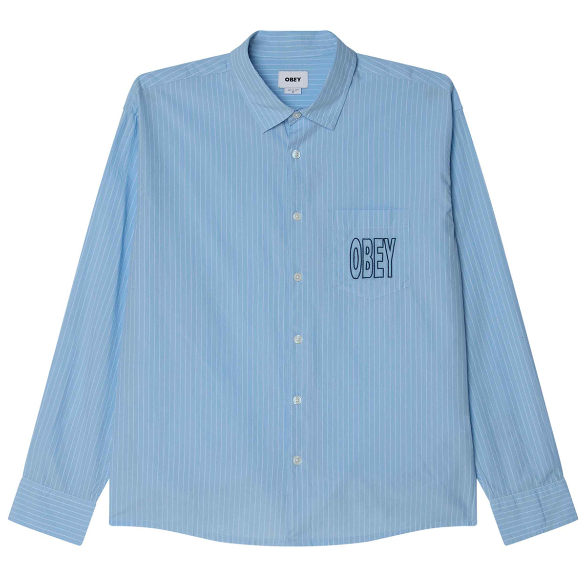 Obey Bigwig Blueprint Woven Longsleeve Shirt Cerulean Obey Bigwig Blueprint Woven Longsleeve Shirt Cerulean