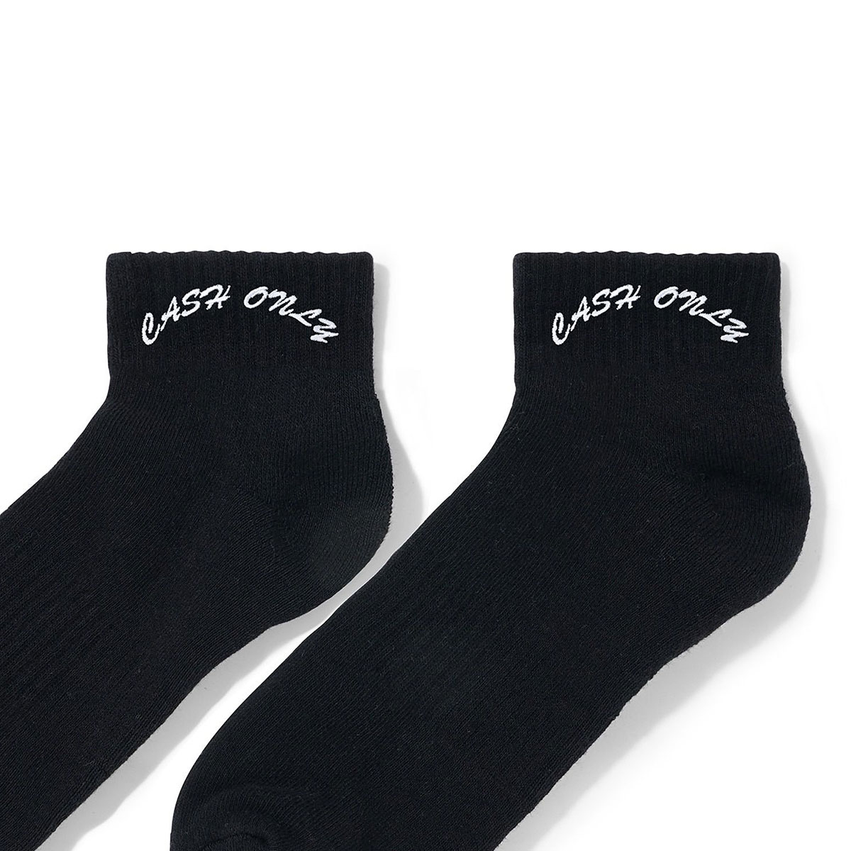 Cash Only Logo Ankle Socks Black