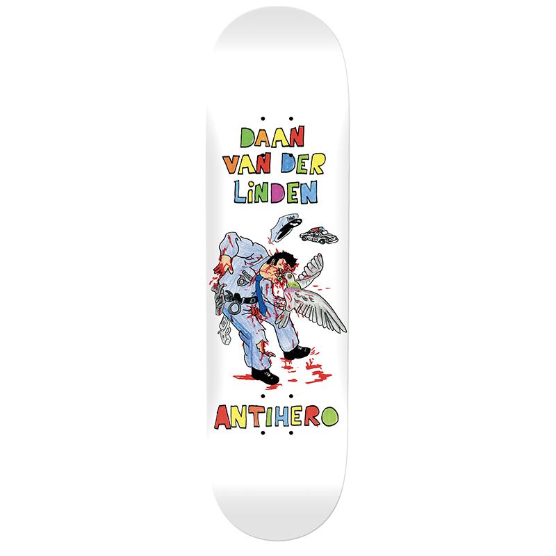 Anti Hero Daan Pigeon Vision Skateboard Deck White 8.38