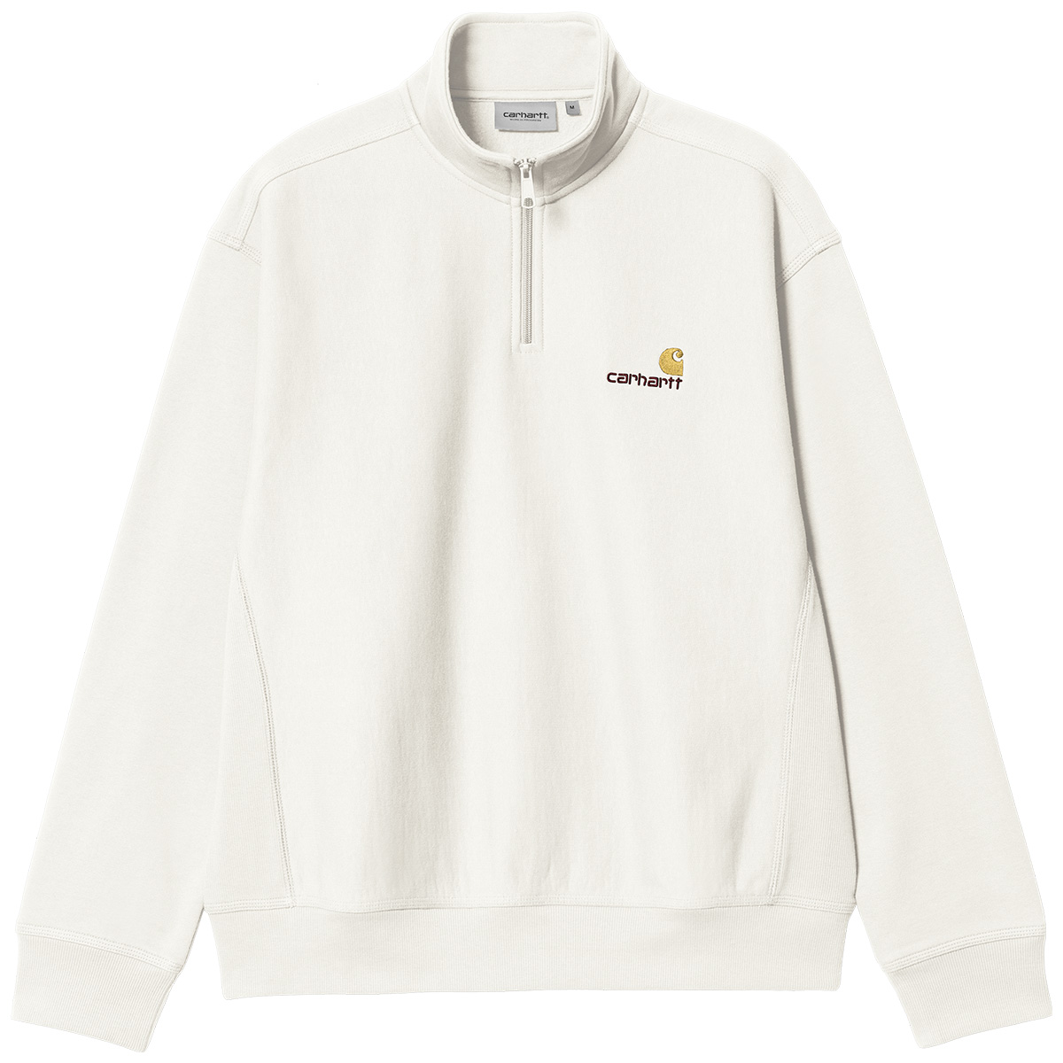 Carhartt WIP Half Zip American Script Sweater Wax Carhartt WIP Half Zip American Script Sweater Wax