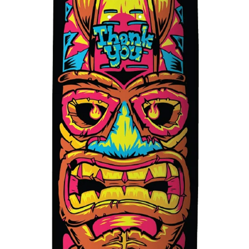 Thank You Torey Pudwill Tiki Skateboard Deck Multi 8.25 Thank You Torey Pudwill Tiki Skateboard Deck Multi 8.25