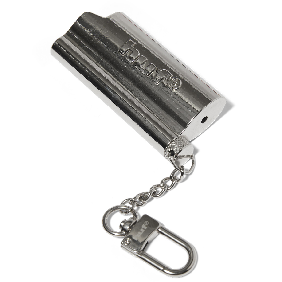 HUF Burner Lighter Sleeve Keychain Silver HUF Burner Lighter Sleeve Keychain Silver