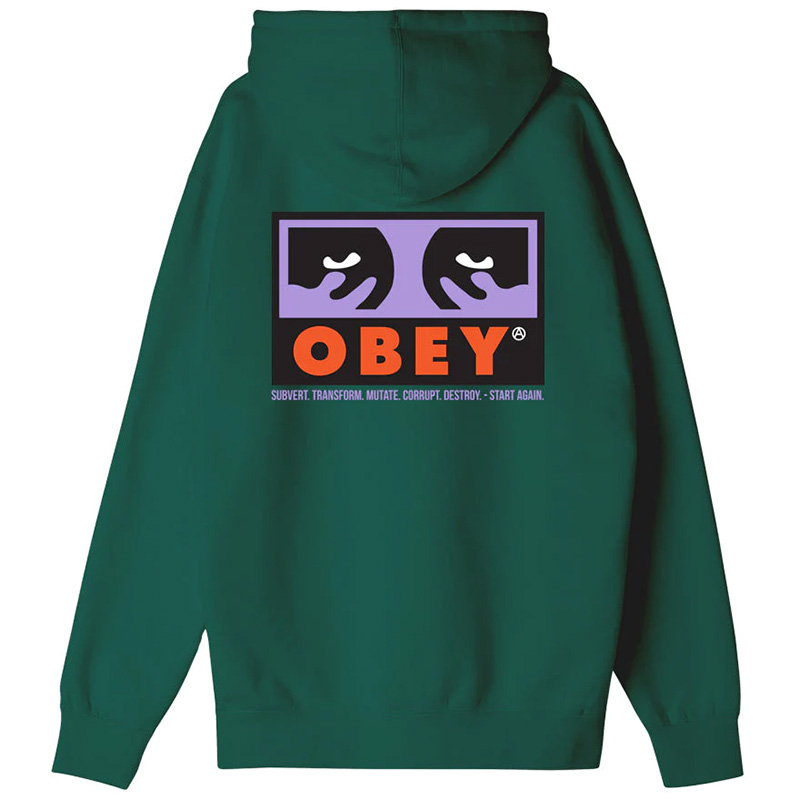 Obey Subvert Hooded Sweater Adventure Green Obey Subvert Hooded Sweater Adventure Green