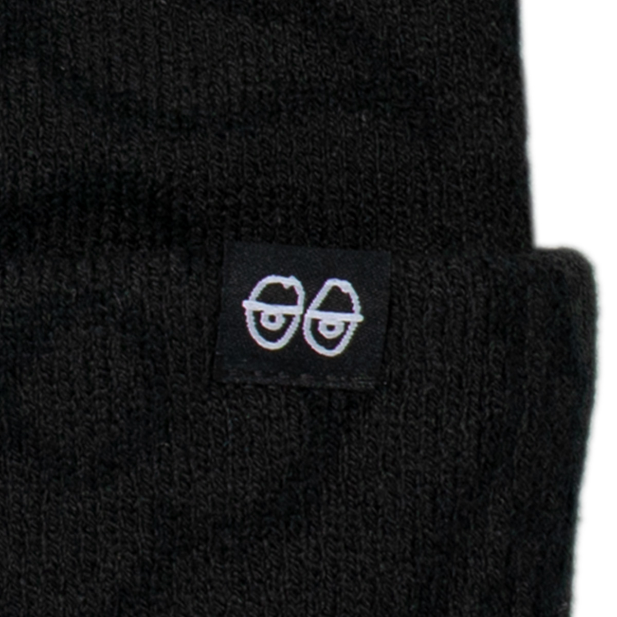 Krooked Flowers Eyes Clip Cuff Beanie Black