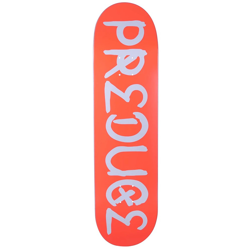 Preduce TRK Logo Mellow Concave Skateboard Deck Infrared/White 8.25