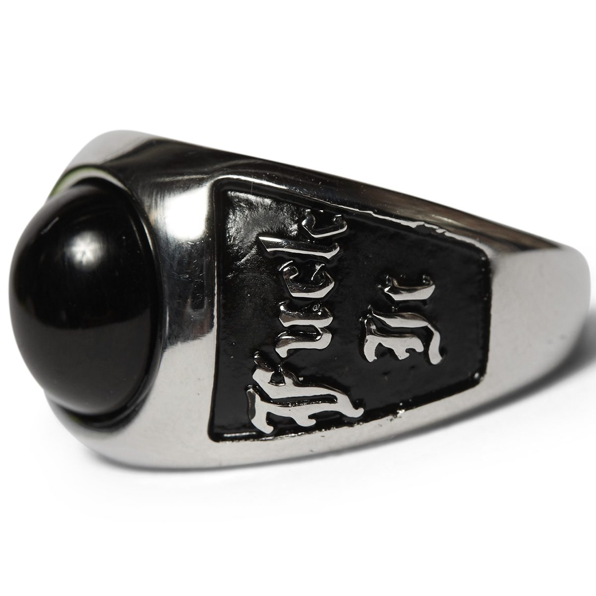 HUF Onyx Signet Ring Silver
