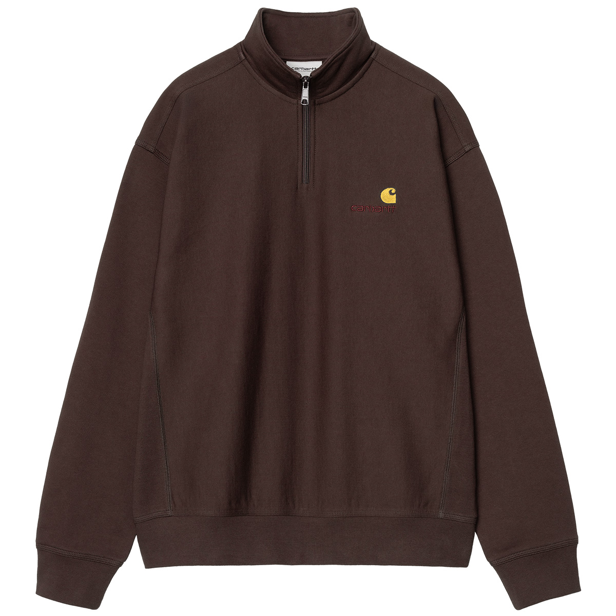 Carhartt WIP Half Zip American Script Sweater Palisander 