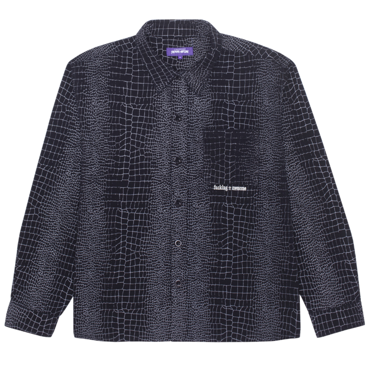 Fucking Awesome Crocodile Shirt Black Fucking Awesome Crocodile Shirt Black