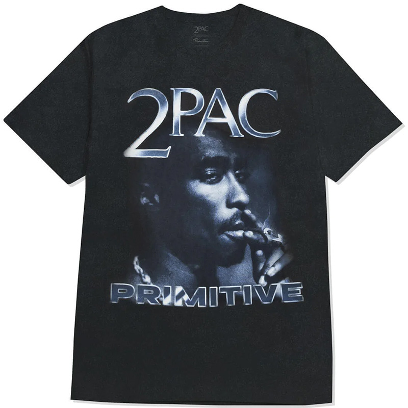 Primitive X Tupac Platinum Washed T-shirt Black Primitive X Tupac Platinum Washed T-shirt Black