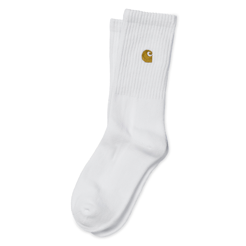 Carhartt WIP Chase Socks White/Gold Carhartt WIP Chase Socks White/Gold