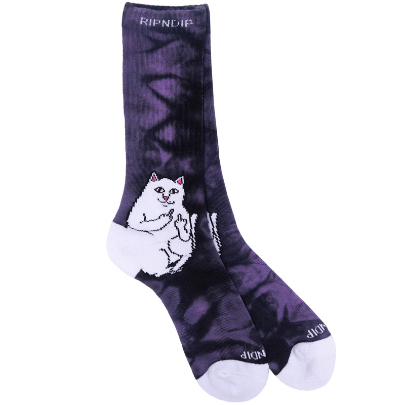 RIPNDIP Lord Nermal Socks Purple Lightning RIPNDIP Lord Nermal Socks Purple Lightning