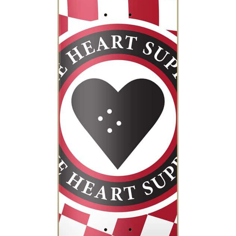 The Heart Supply Insignia Check Deck Red 8.25 The Heart Supply Insignia Check Deck Red 8.25