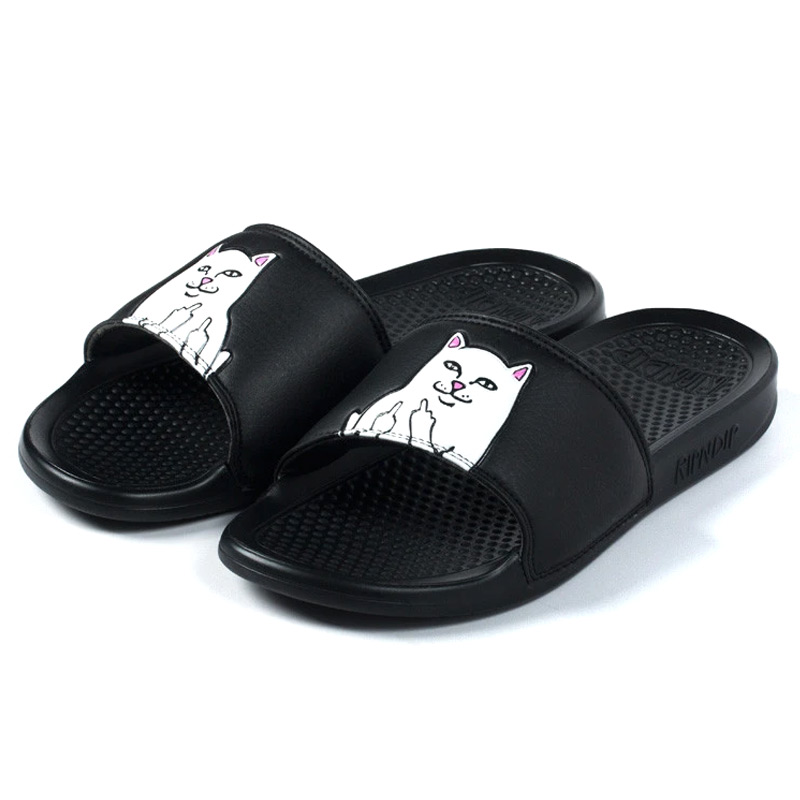 RIPNDIP Lord Nermal Slides Black RIPNDIP Lord Nermal Slides Black