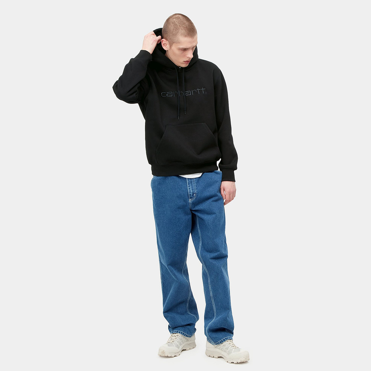 Carhartt WIP Hooded Carhartt Sweater Black/Black Carhartt WIP Hooded Carhartt Sweater Black/Black