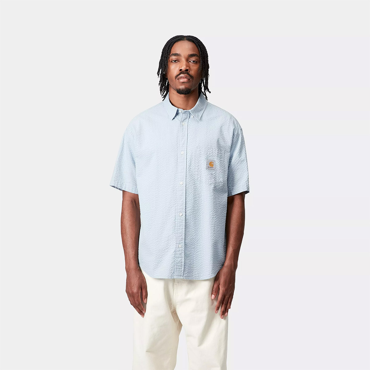 Carhartt WIP Toland Shirt Toland Stripe Blue Fog Carhartt WIP Toland Shirt Toland Stripe Blue Fog