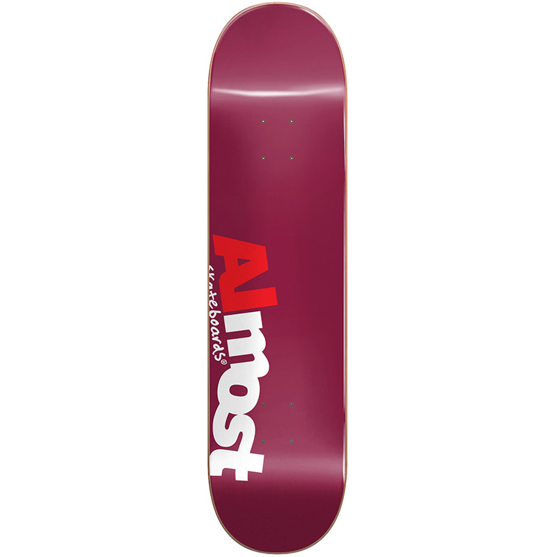 Almost Most HYB Skateboard Deck Burgundy 8.0