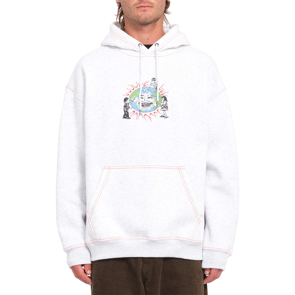 Volcom Keutchi Hooded Sweater Bone Heather