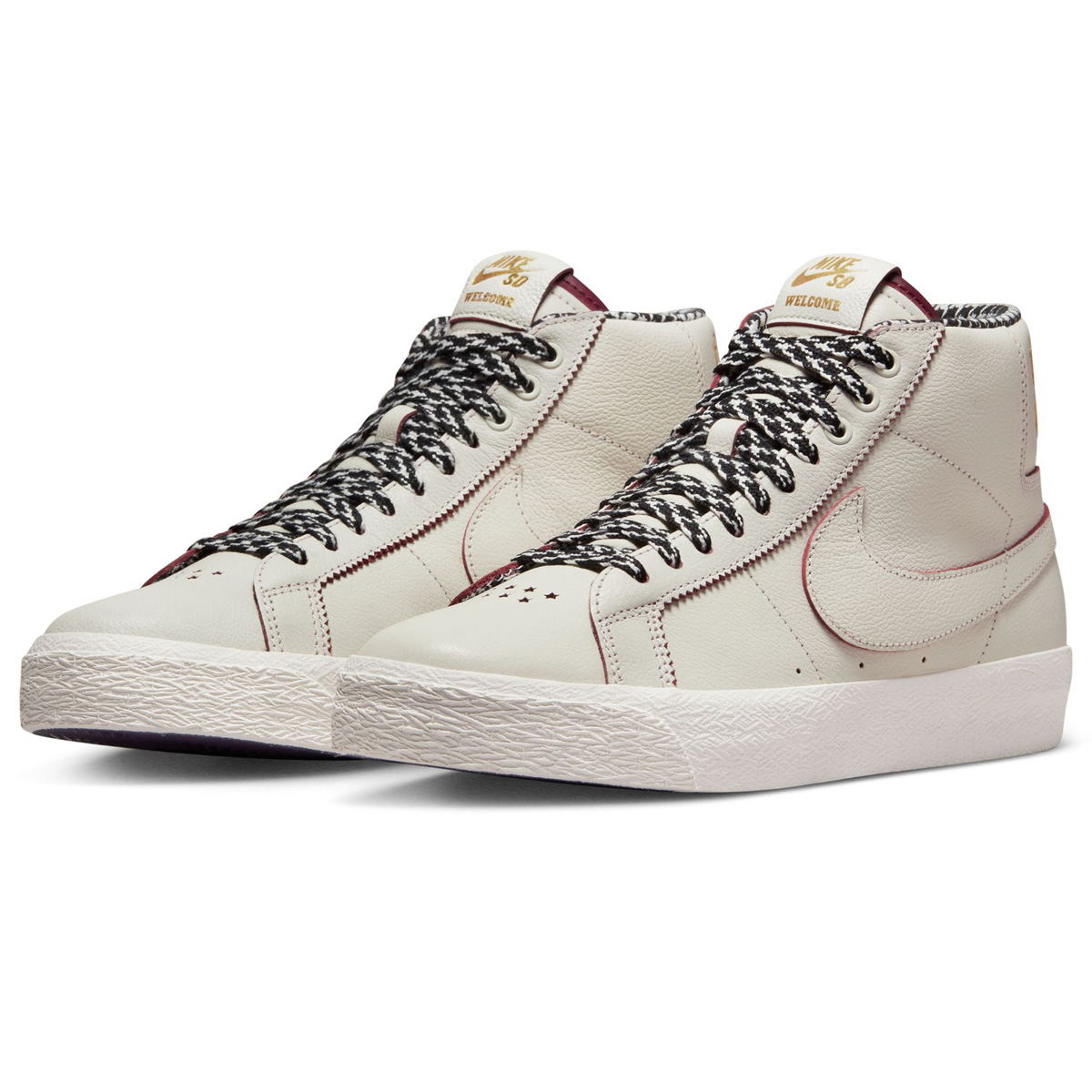 Nike SB Zoom Blazer Mid Sail/Dark Beetroot-White Nike SB Zoom Blazer Mid Sail/Dark Beetroot-White