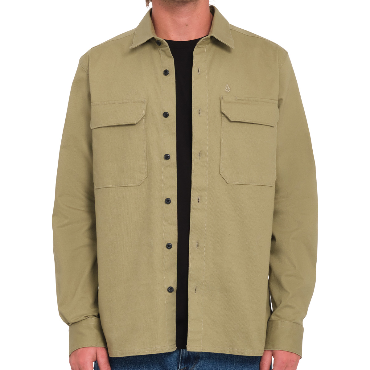 Volcom Servicestone Workshirt Longsleeve Thyme Green