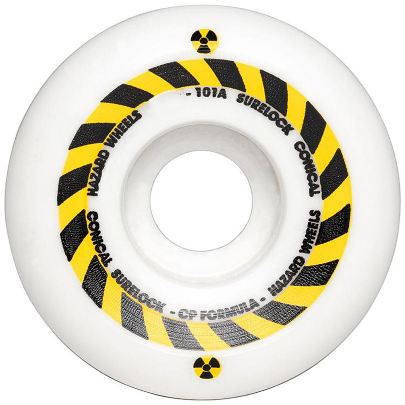 Hazard Sign CP Conical Surelock Wheels White 54mm