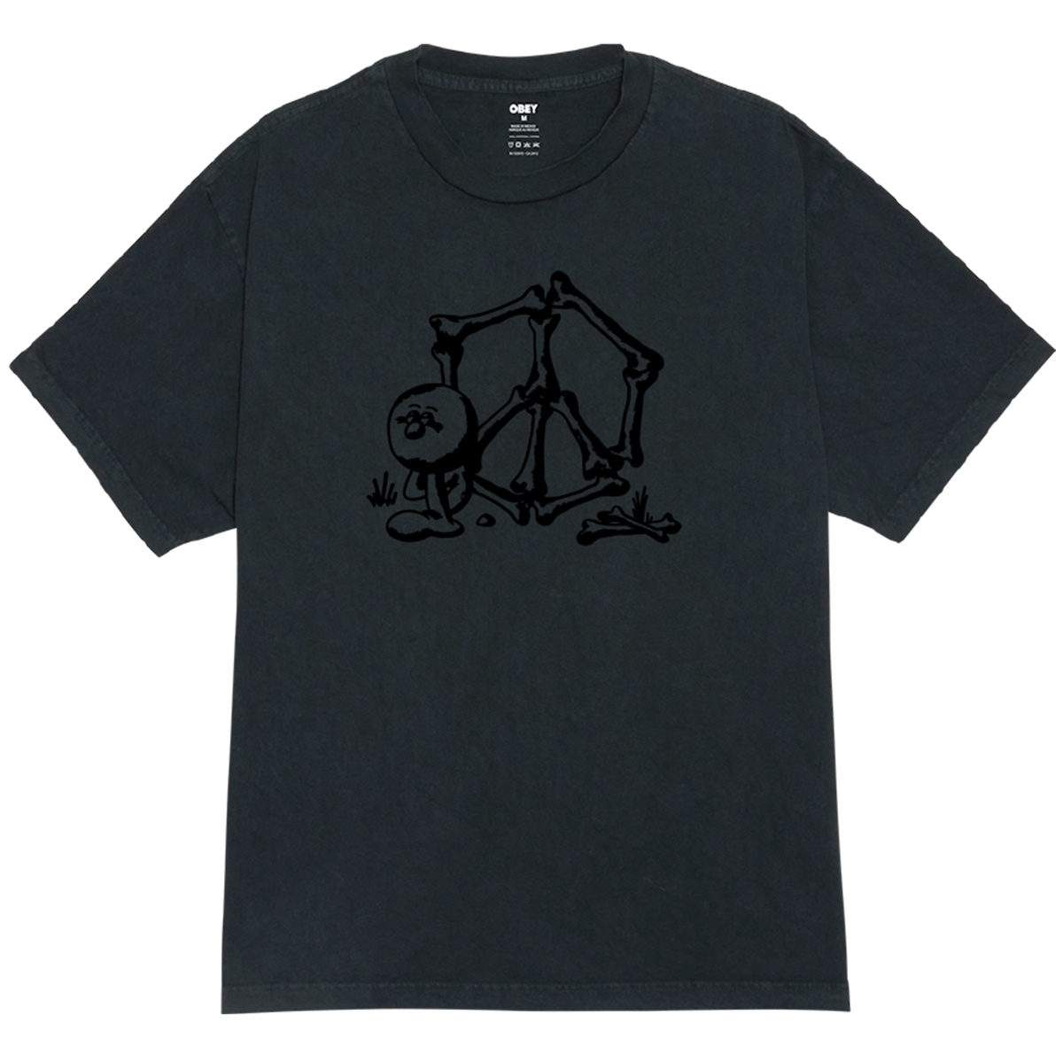 Obey Peace And Noise T-Shirt Dusty Black