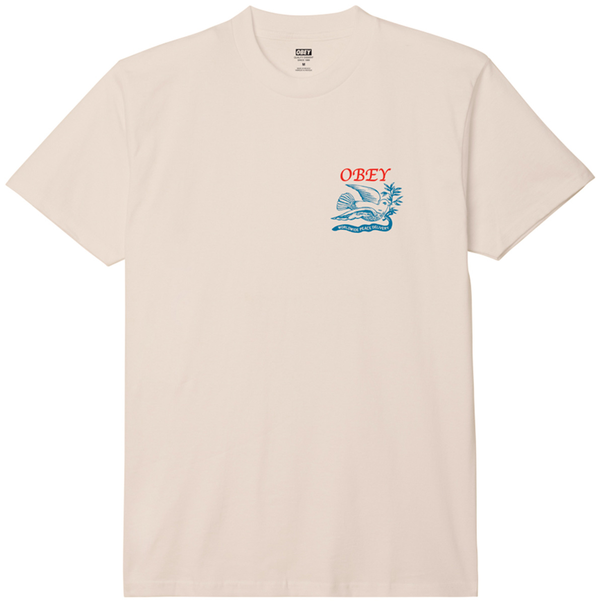 Obey Peace Delivery Dove T-Shirt Cream Obey Peace Delivery Dove T-Shirt Cream