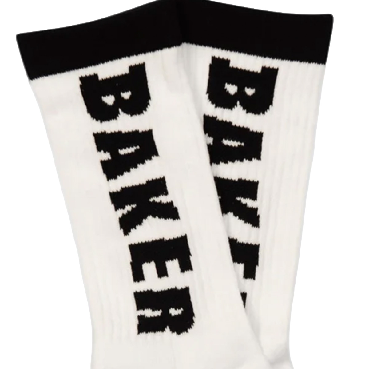 Baker Black Letters White Socks