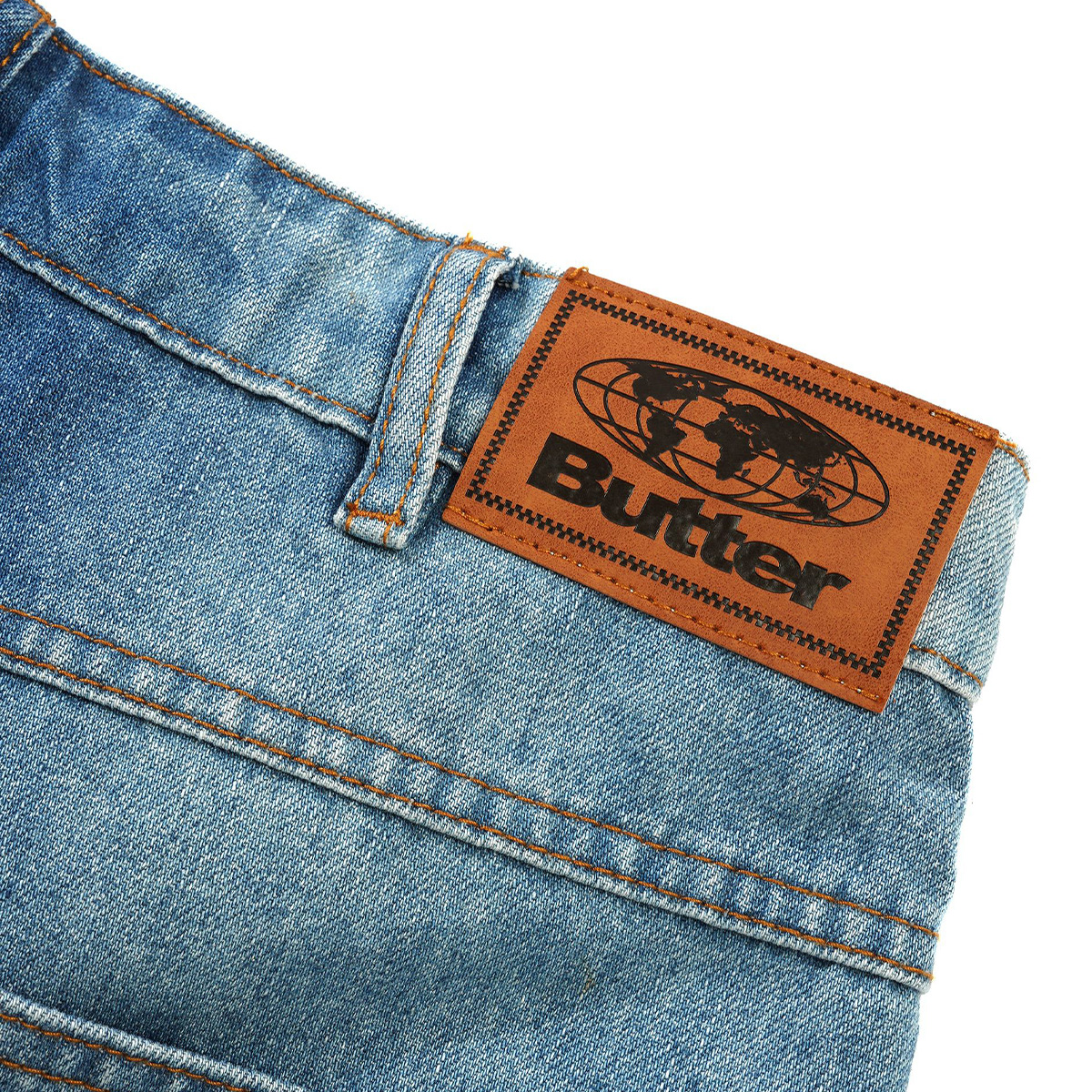 Butter Goods Encounter Denim Shorts Washed Slub Blue Butter Goods Encounter Denim Shorts Washed Slub Blue