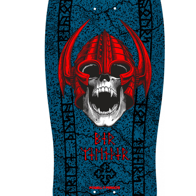 Powell Peralta Welinder Nordic Skull Skateboard Deck Blue Shape 193 9.625