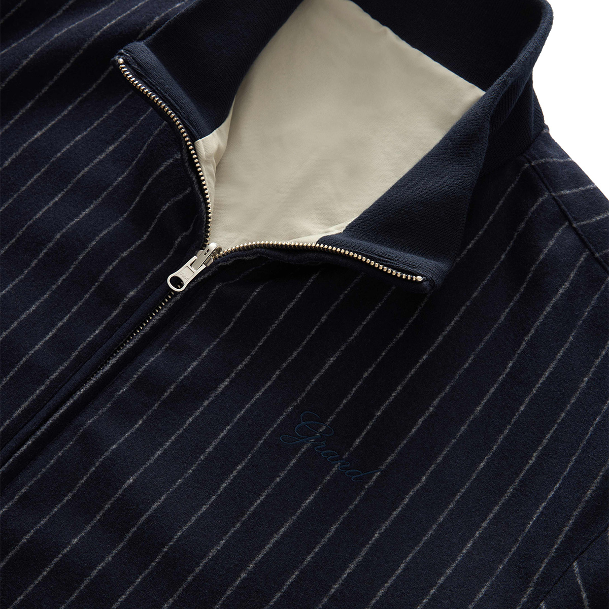 Grand Collection Reversible Pinstripe Wool/Cotton Jacket Grand Collection Reversible Pinstripe Wool/Cotton Jacket