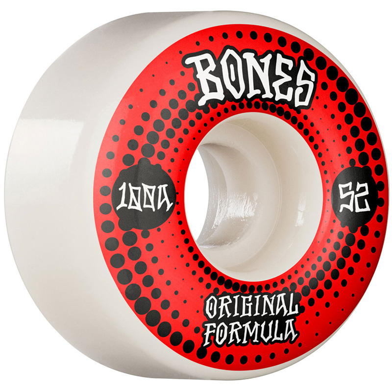 Bones 100's Originals V4 Wide Wheels 100a White 52mm