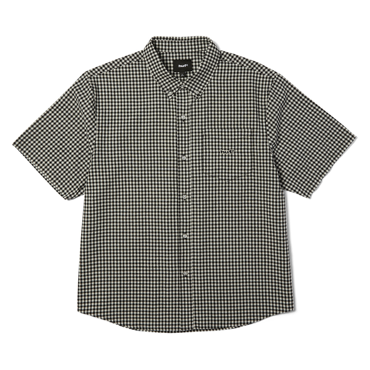 HUF 89 Micro Gingham Oxford Shirt Black/White