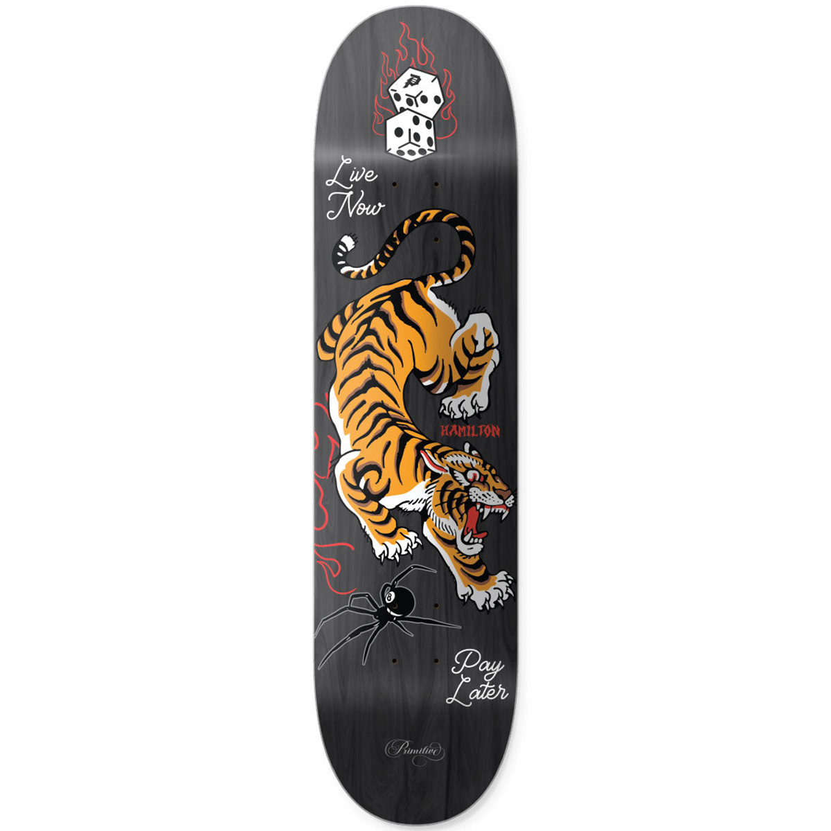 Primitive Spencer Hamilton Big City Skateboard Deck Black 8.125