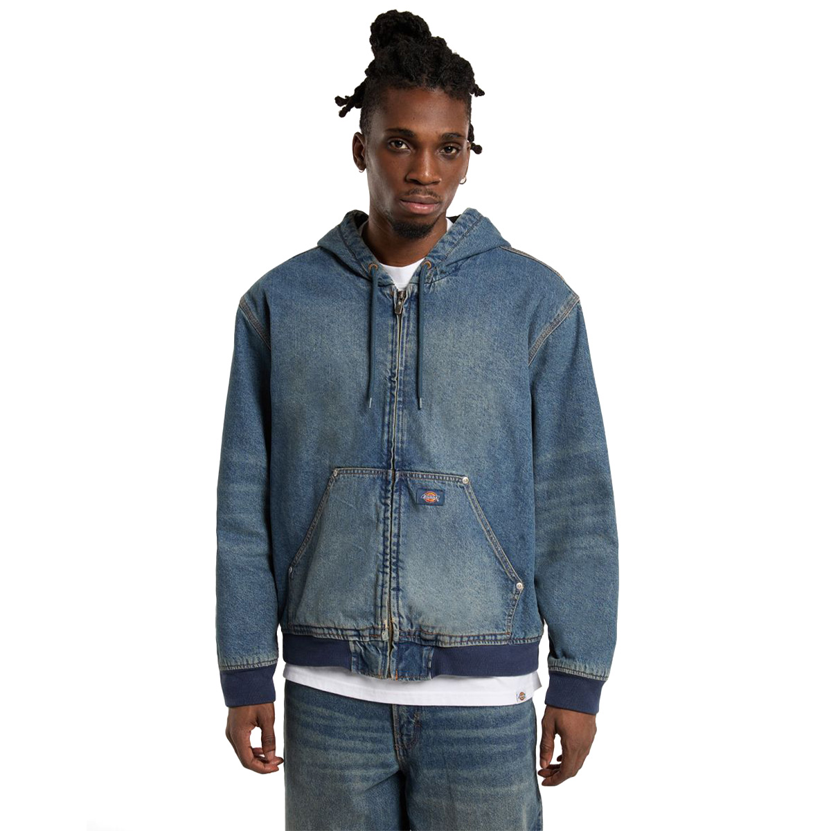 Dickies Hilham Hooded Jacket Khaki Tinted Blue