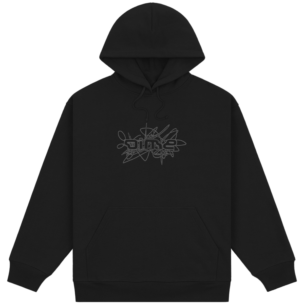 Dime Glyph Hooded Sweater Black