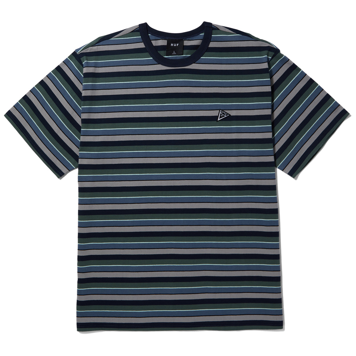 HUF Triple Triangle Relaxed Knit T-Shirt Oil Blue