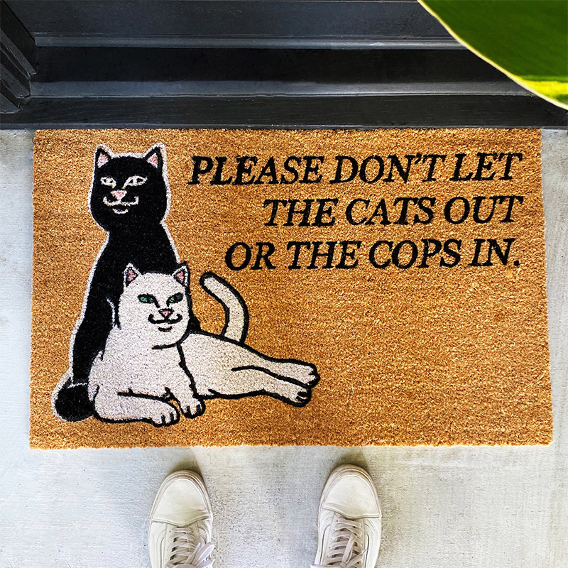 RIPNDIP Dont Let The Cops In Rug Brown RIPNDIP Dont Let The Cops In Rug Brown