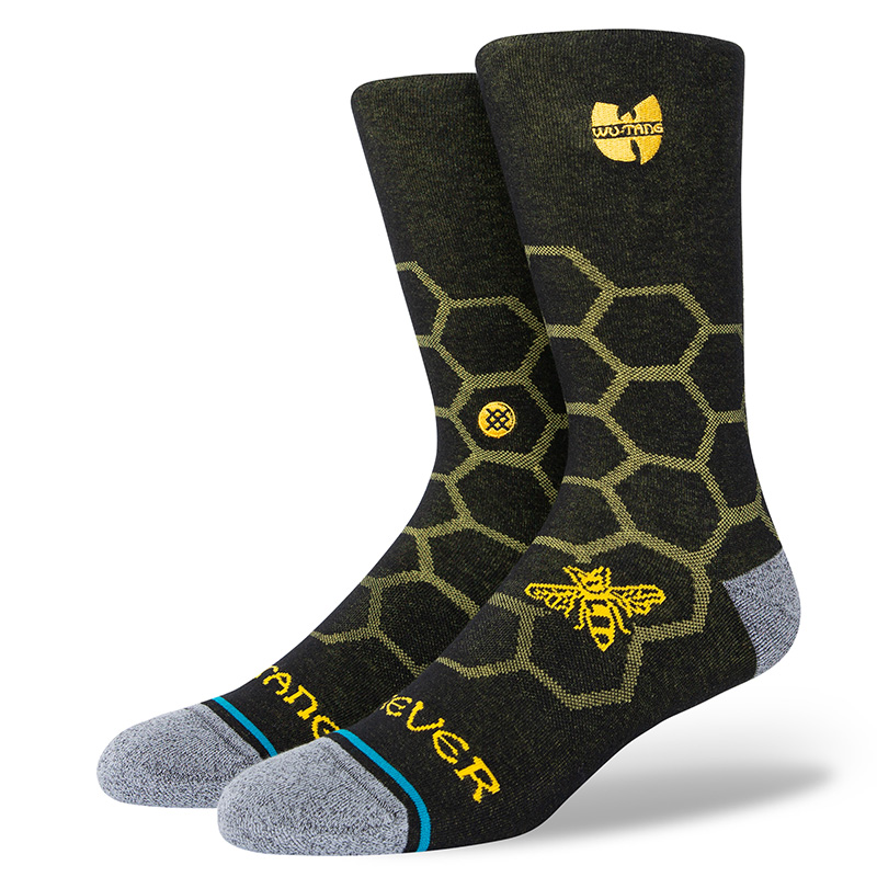 Stance Wu-Tang Hive Crew Socks Black Stance Wu-Tang Hive Crew Socks Black