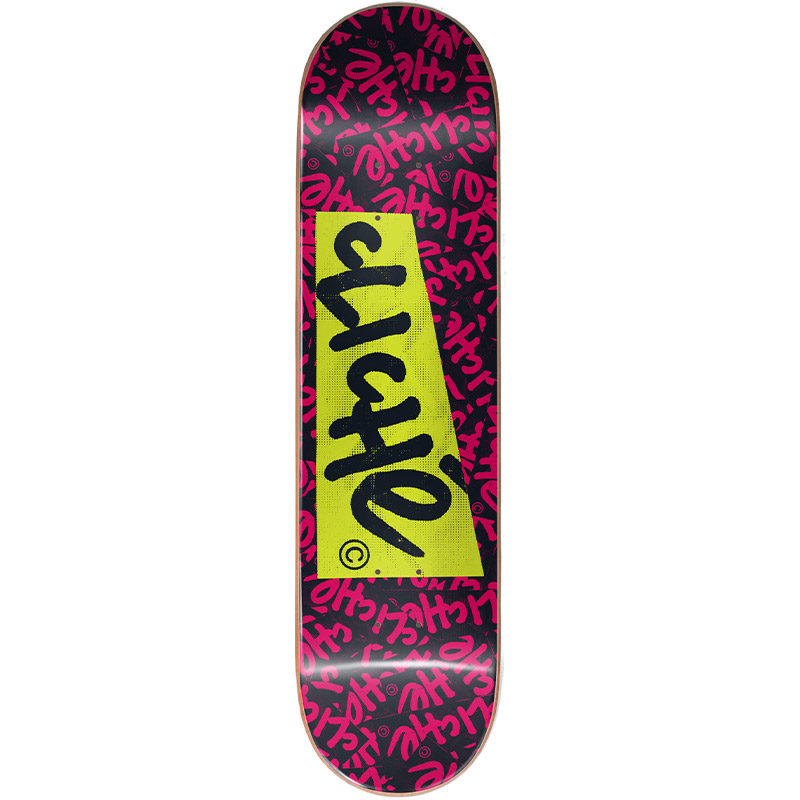 Cliché Paper RHM Skateboard Deck Rubline/Lime 8.0