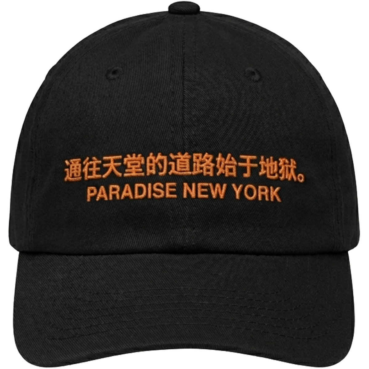 Paradise NYC The Path Embroidered Dad Hat Black