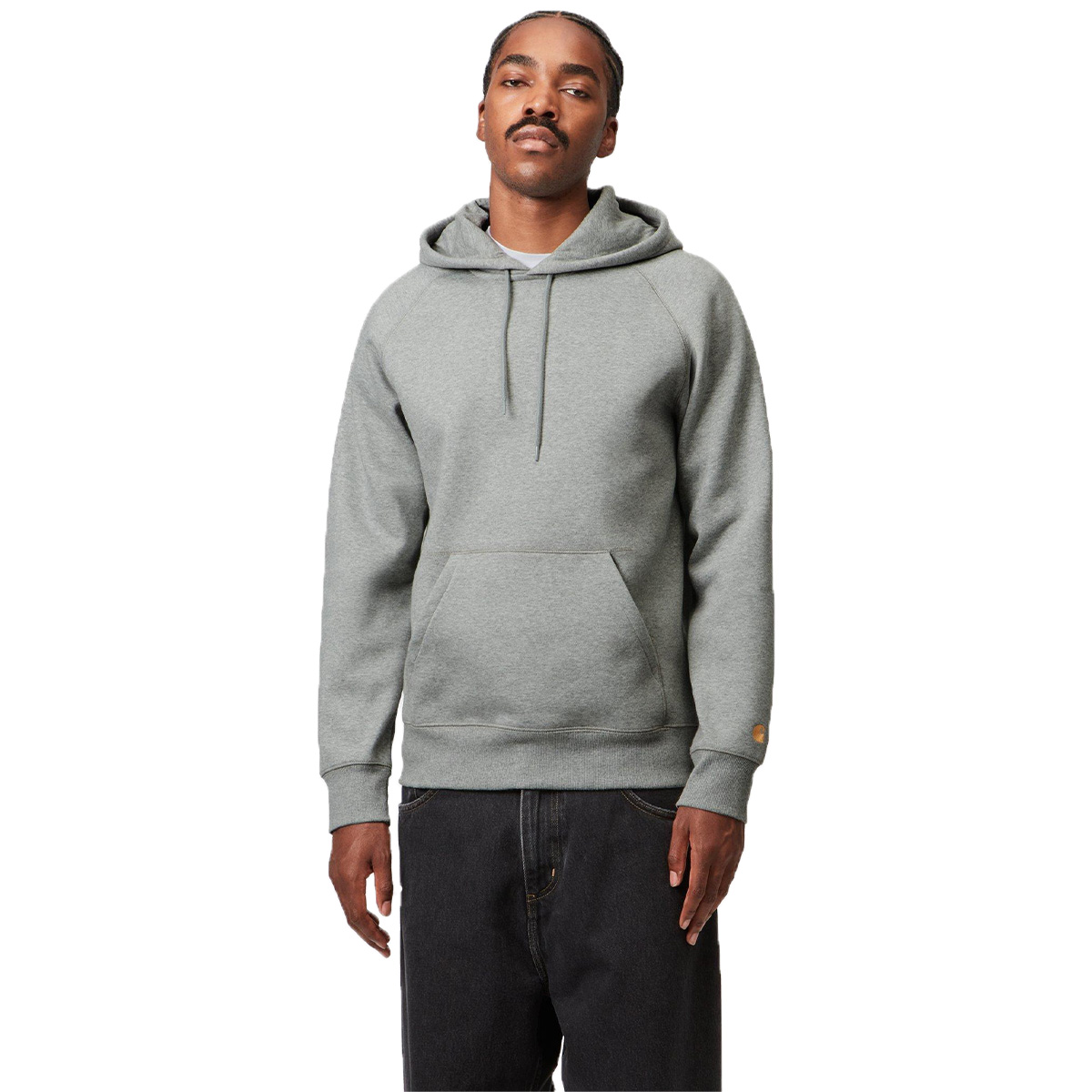 Carhartt WIP Hooded Chase Sweater Grey Heather/Gold